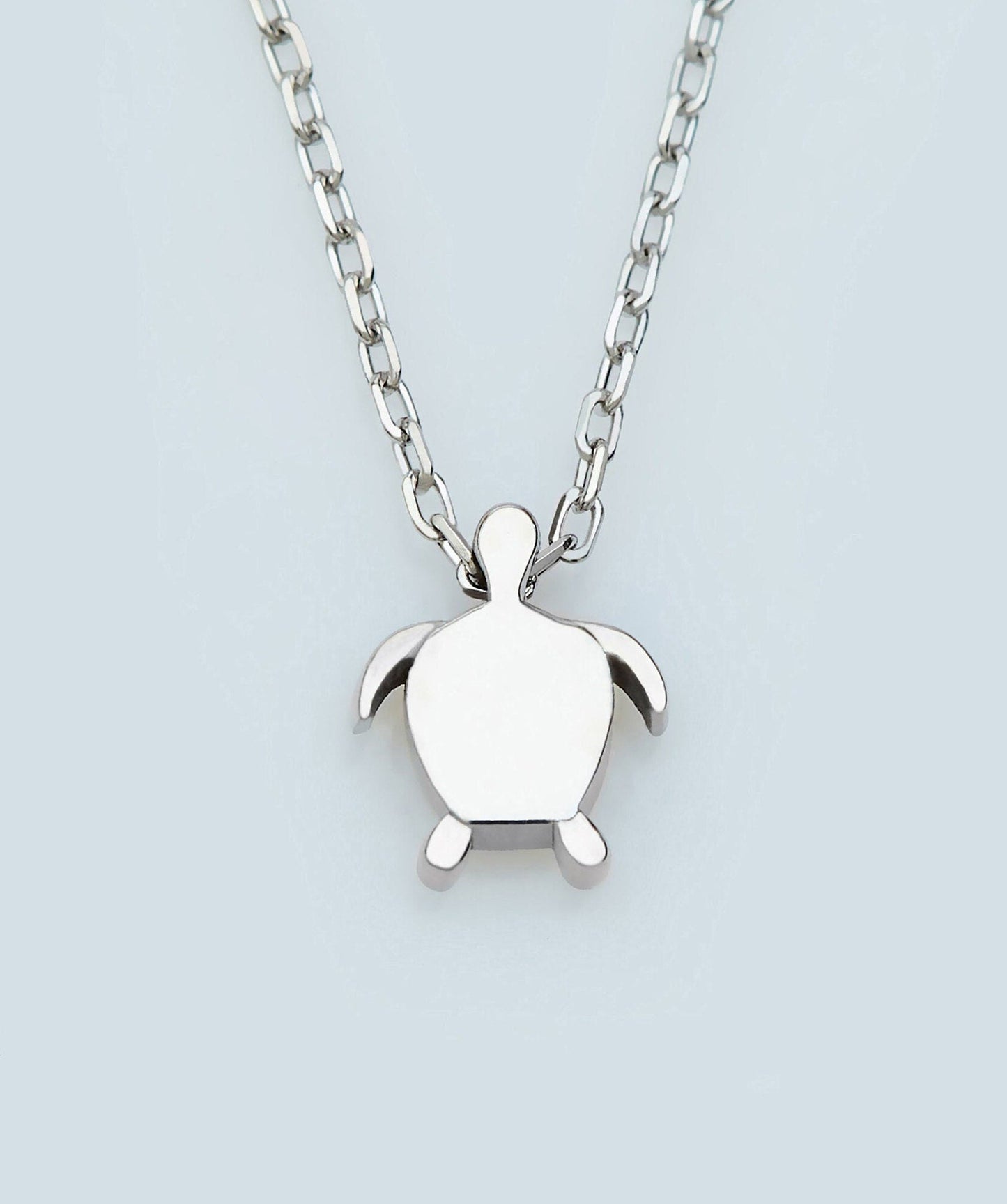 14K Gold Tiny Sea Turtle Necklace | Solid Caretta | Dainty | Thin | Handmade Jewelry