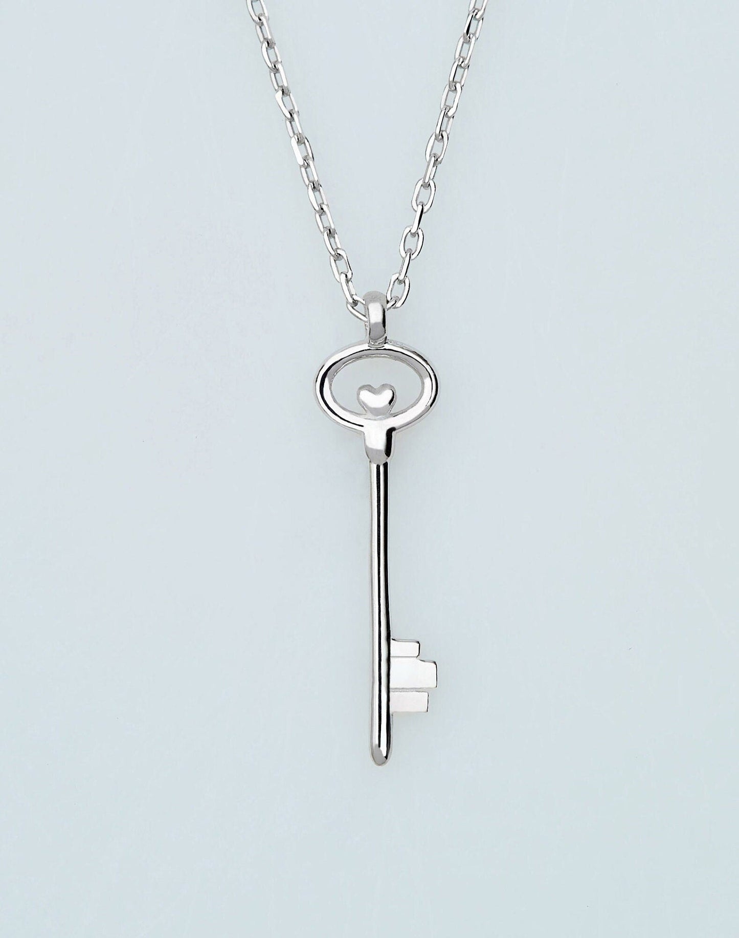 Key Necklace 14K Solid Gold | Dainty Pendant | Wedding Jewelry for Bridesmaids | Charm | Handmade