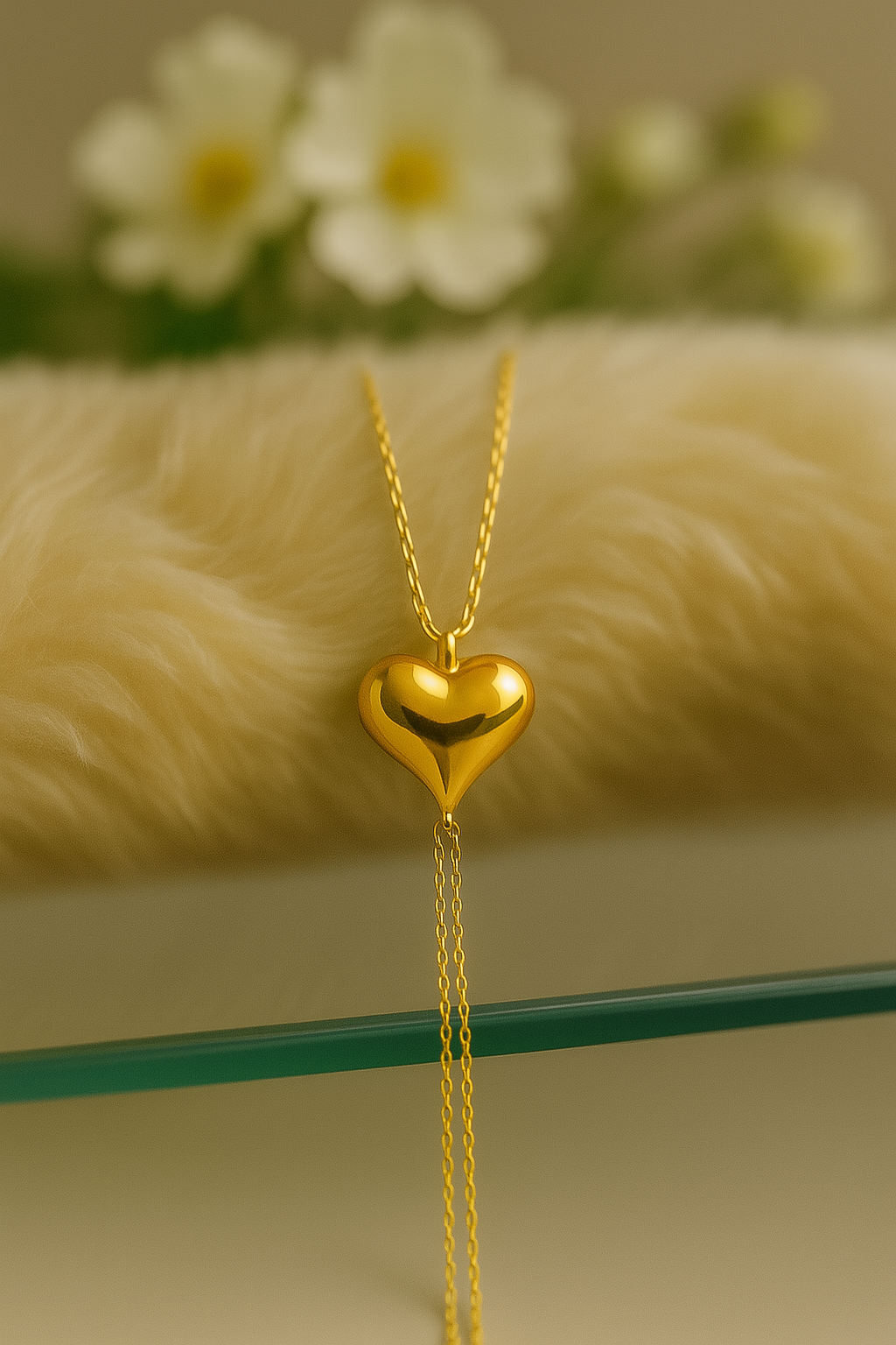 Silver Heart Urn Bracelet for Women - Gold Plated / 4