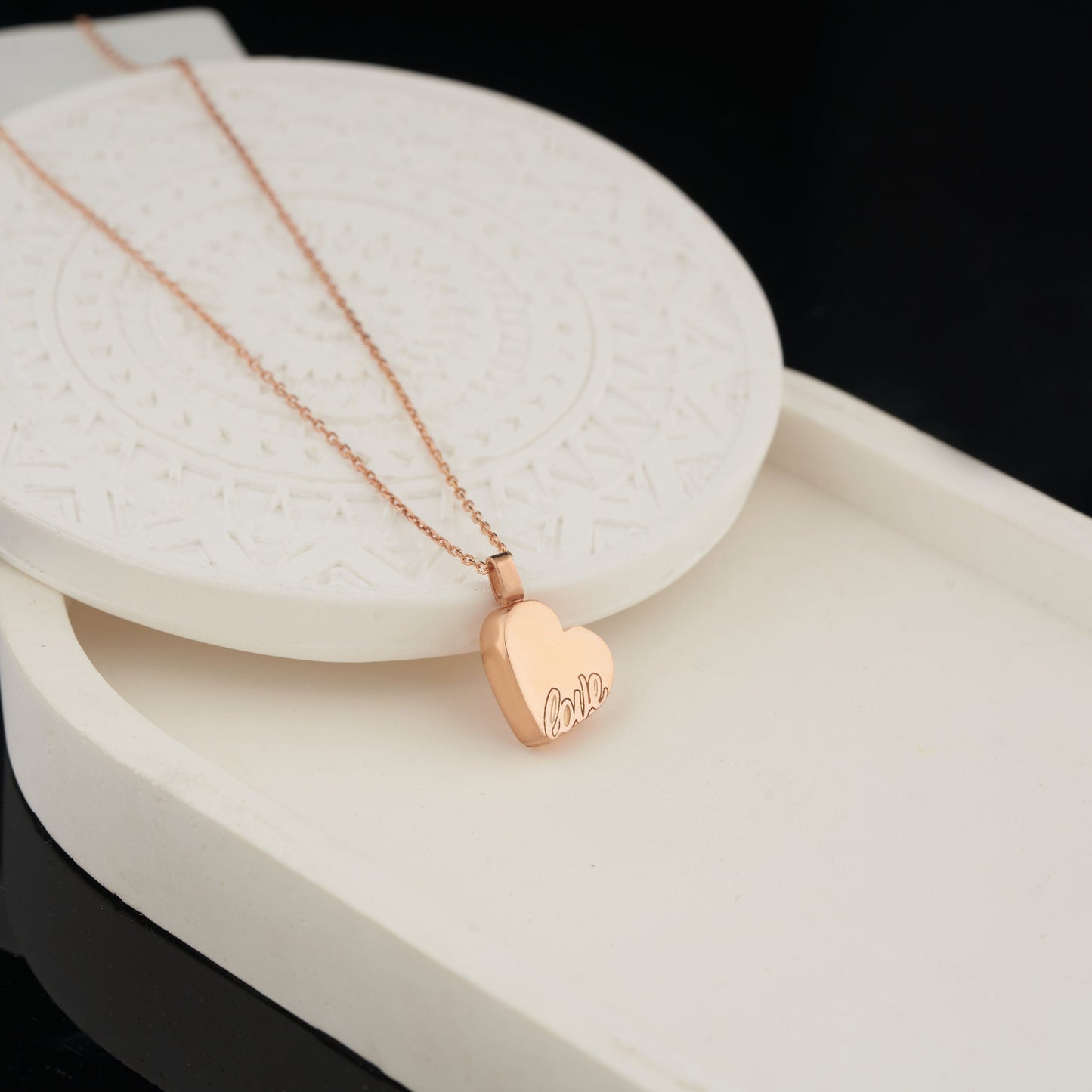 Silver Heart Urn Necklace for Ashes Cremation Jewelry Pet or Human Women Pendant Memorial Loss Gift