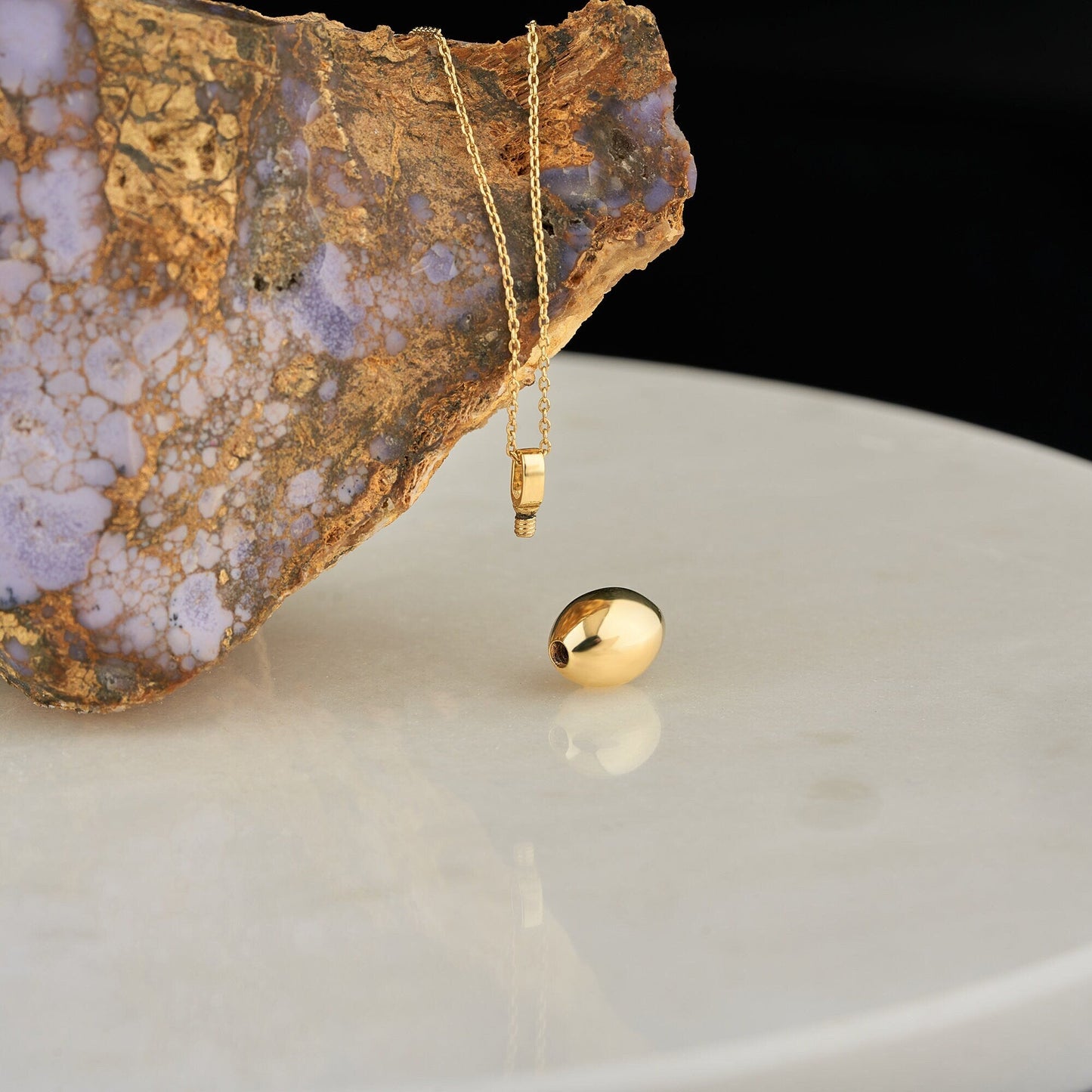 Urn Necklace for Ashes Silver Cremation Jewelry Round Ball Pendant Custom Engraved Keepsake Human Pet Memorial