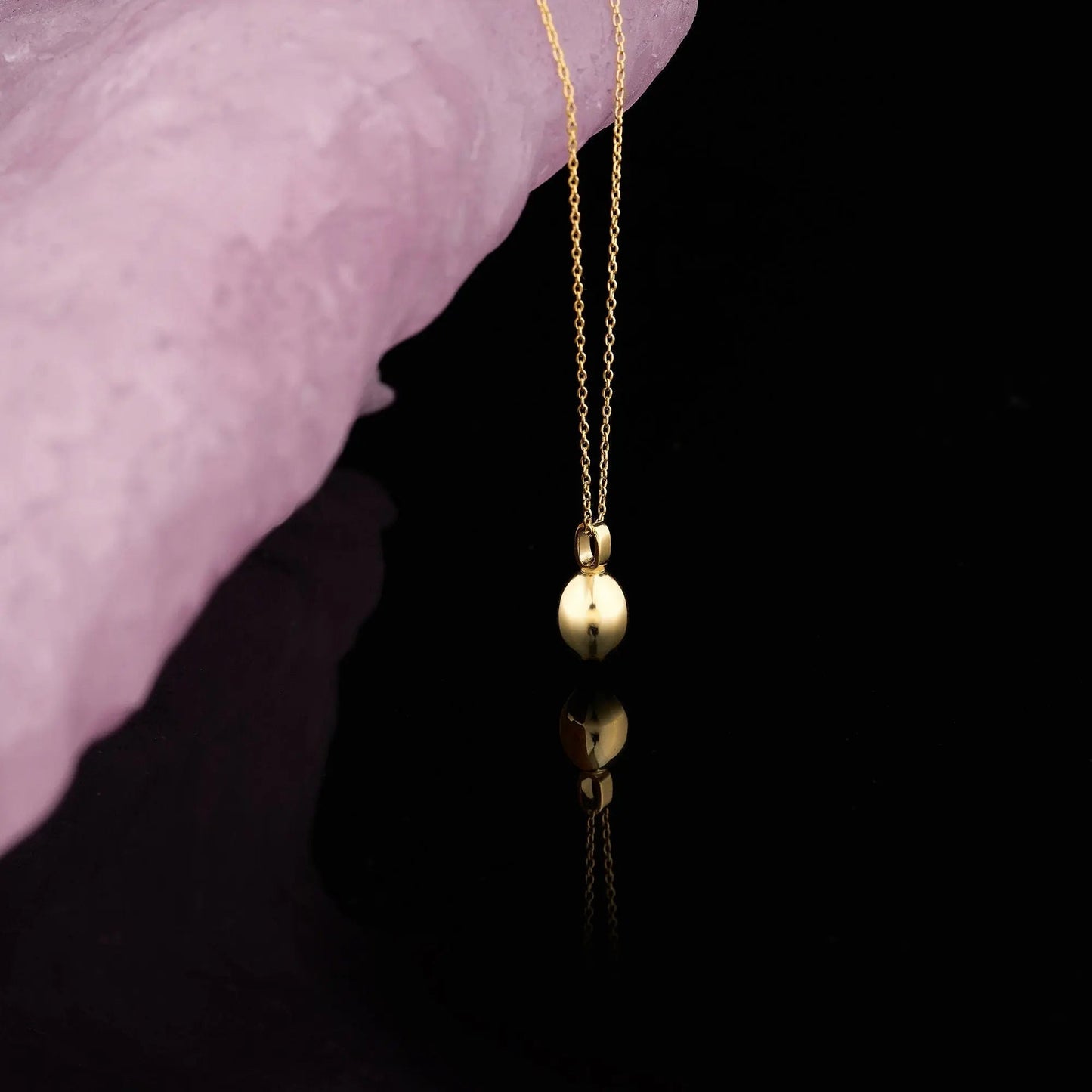 Cremation Urn Necklace 14K Solid Gold Pendant, Personalized Necklace for Ashes, Mom&Dad Loss Necklace, Memorial Necklace, Pet Ashes Necklace