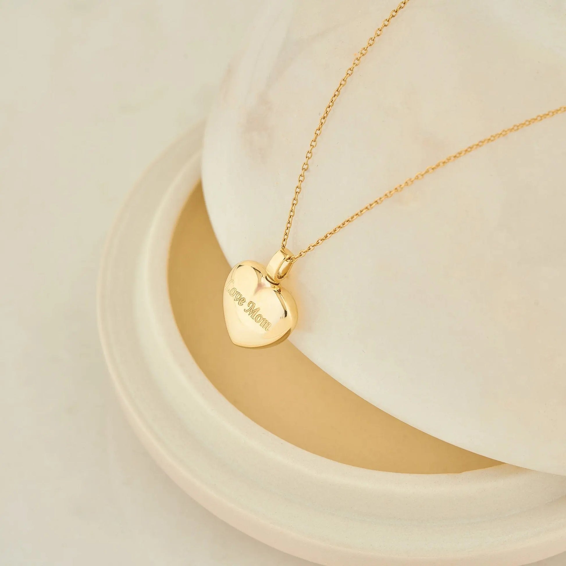 Cremation Urn Heart Necklace, Personalized Necklace for Ashes