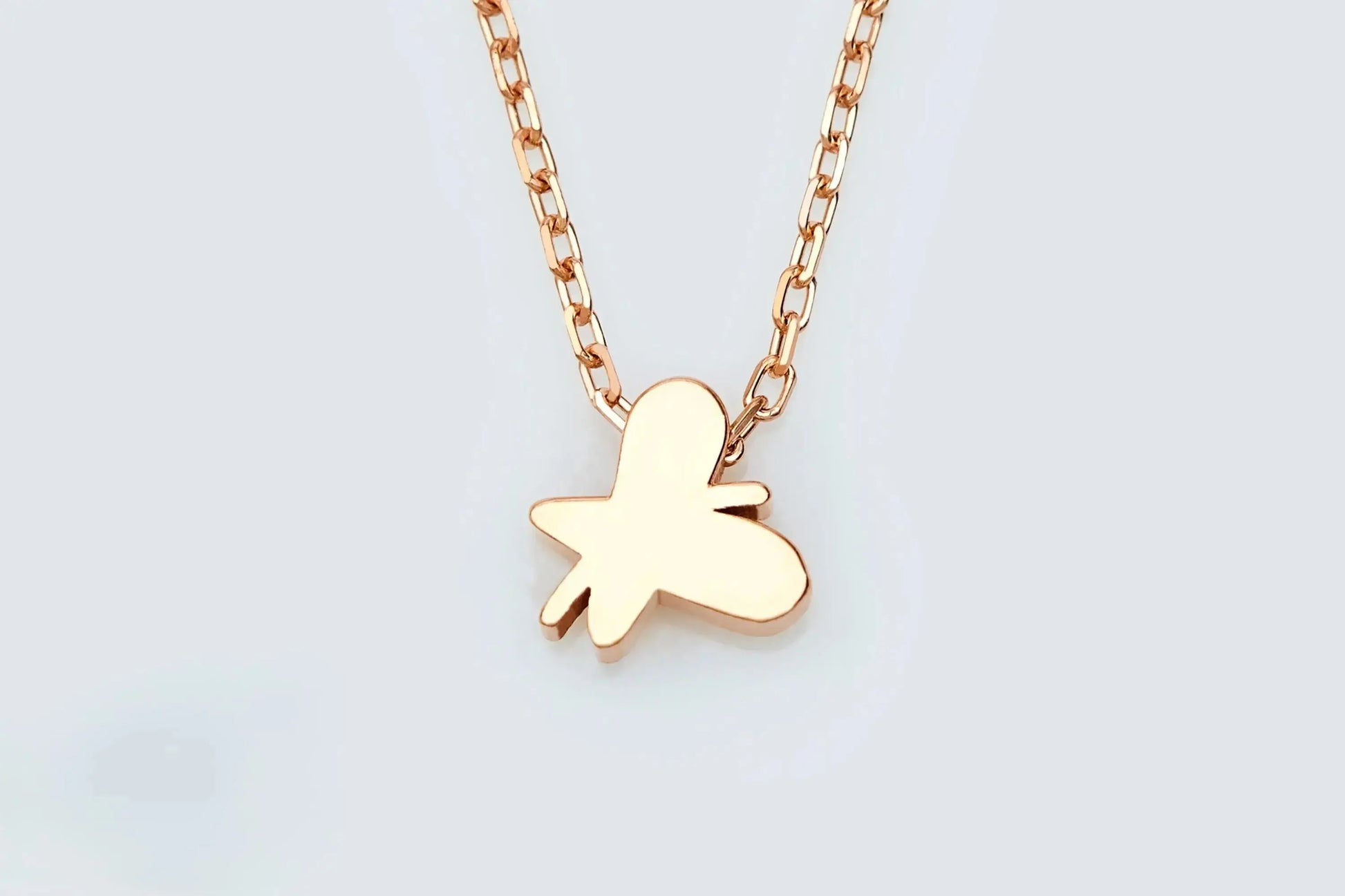 14k Gold Butterfly Necklace | Tiny Dainty Pendant | Minimalist Animal Jewelry | Christmas Gift for Her