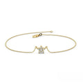 Delicate 14k Gold Floral Diamond Bracelet with a star charm for elegant gifting