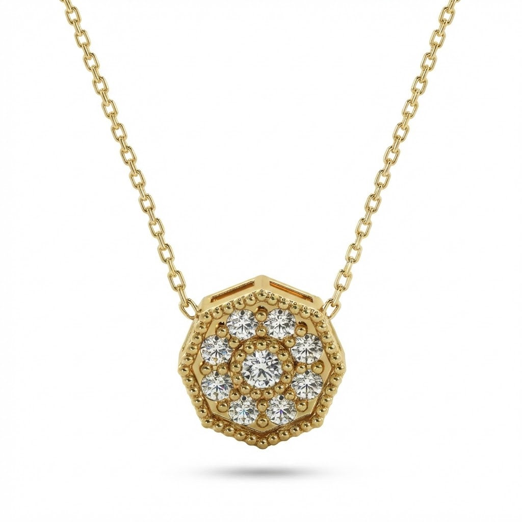 Dainty Diamond Floral Necklace
