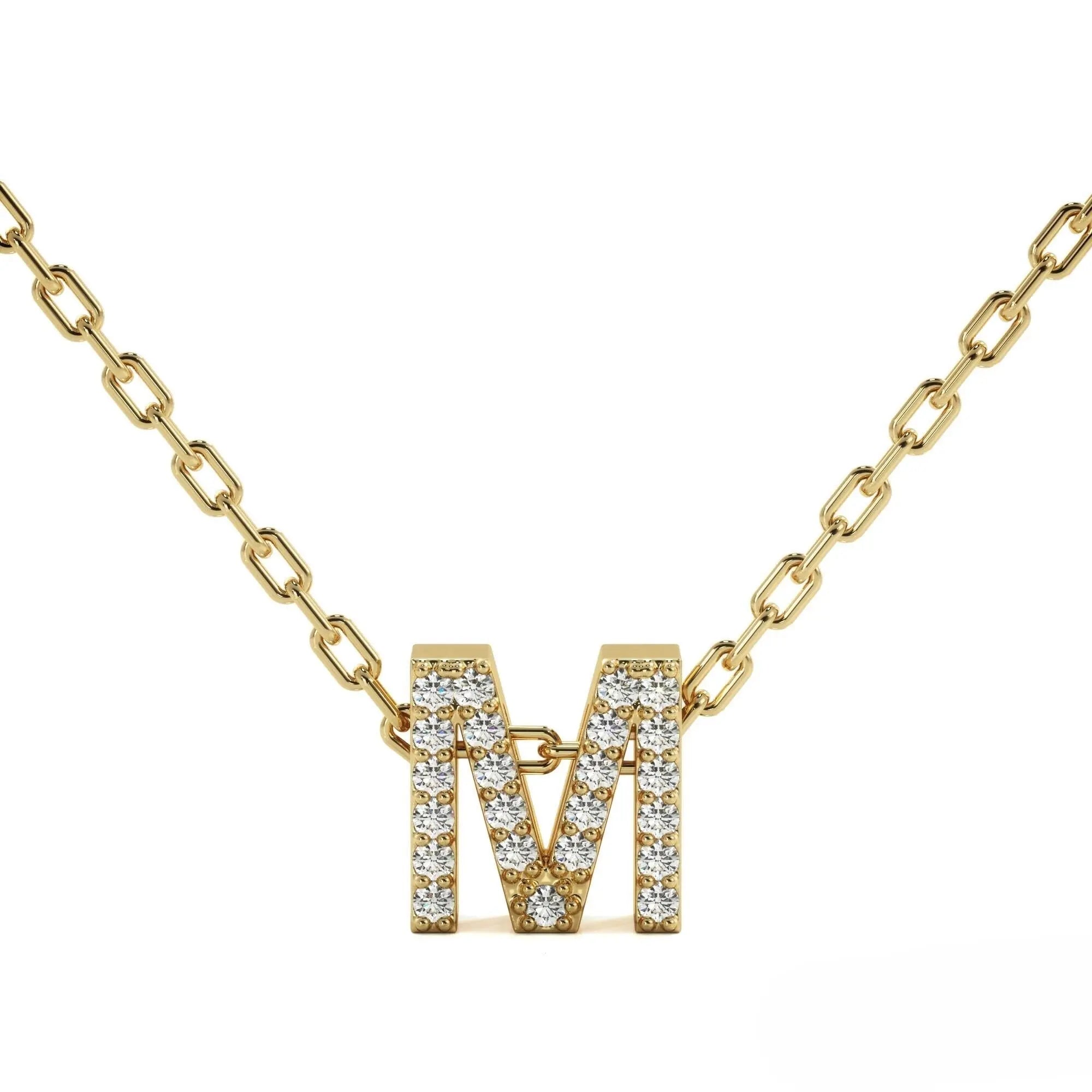 14K Diamond Initial Necklace Dainty Letter Gold Custom Personalized Christmas Gift