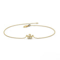 Delicate gold diamond bracelet with paw print charm and diamond accents for elegant gifting
