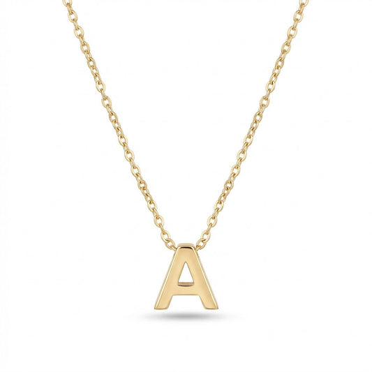 Dainty Gold Eiffel Tower Initial Necklace