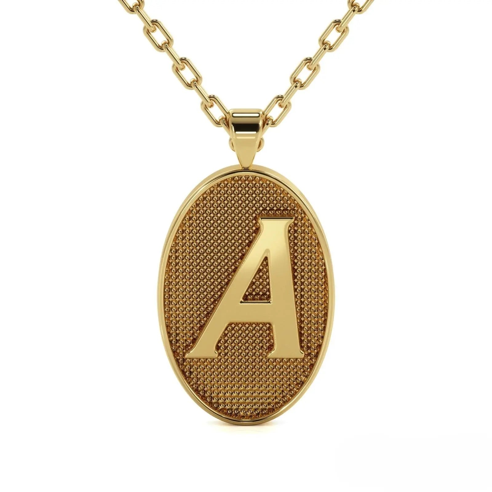 Custom Initial Necklace Small Pendant 14K Gold Family Multiple Name