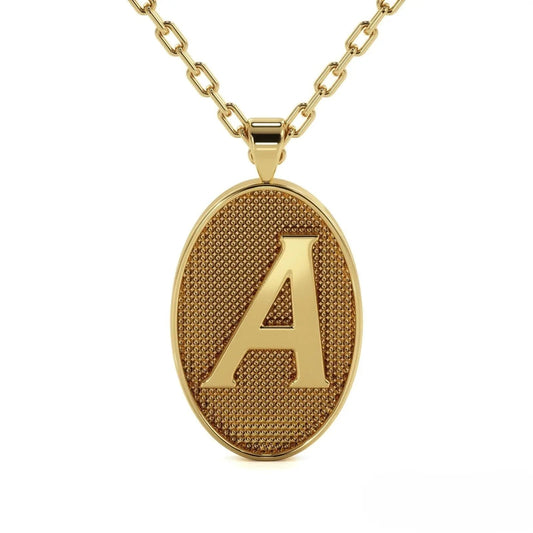 Custom Initial Necklace Small Pendant 14K Gold Family Multiple Name