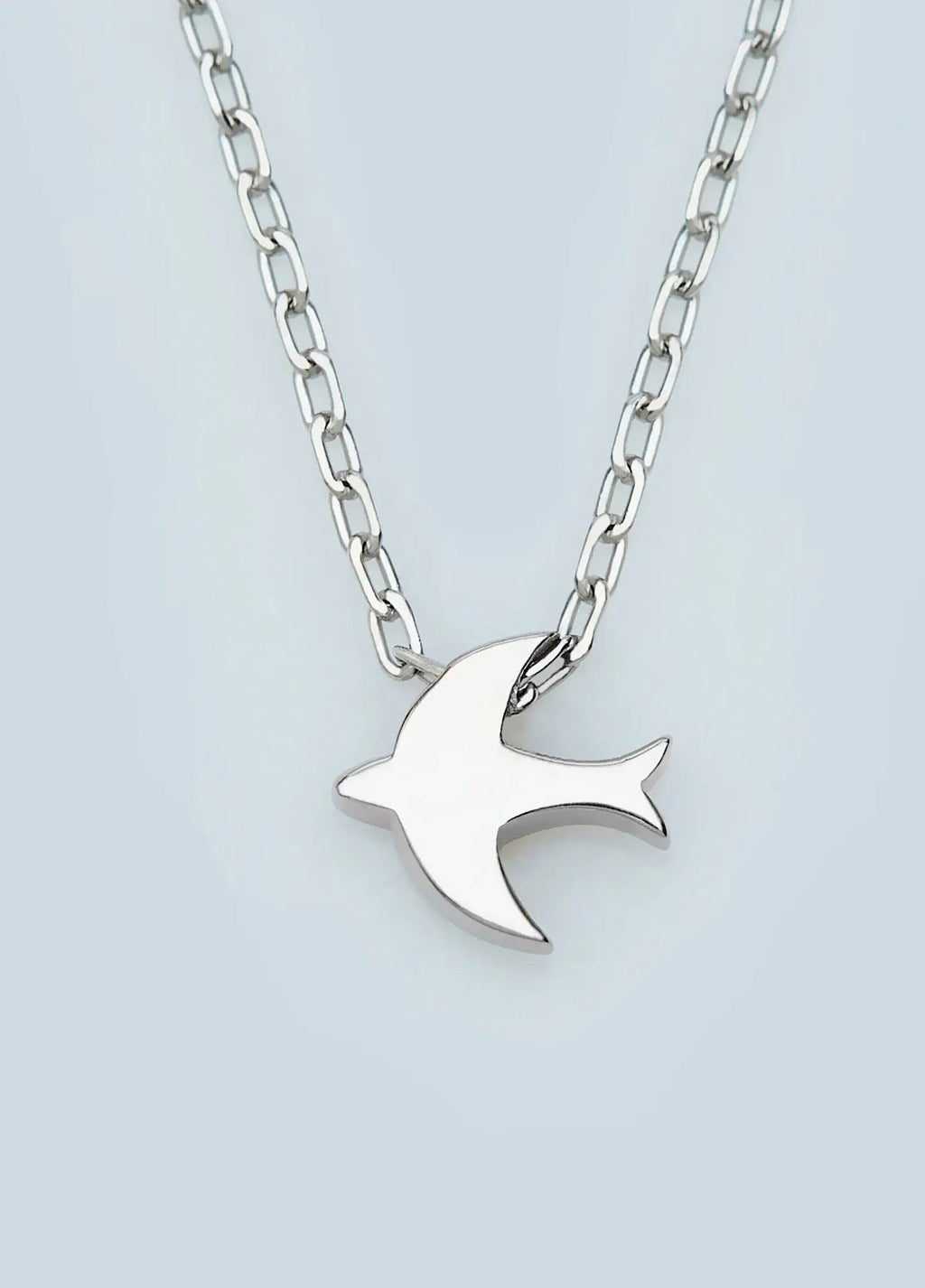 14K Gold Swallow Necklace | Solid Bird | Dainty | Tiny | Animal Pendant | Handmade Jewelry