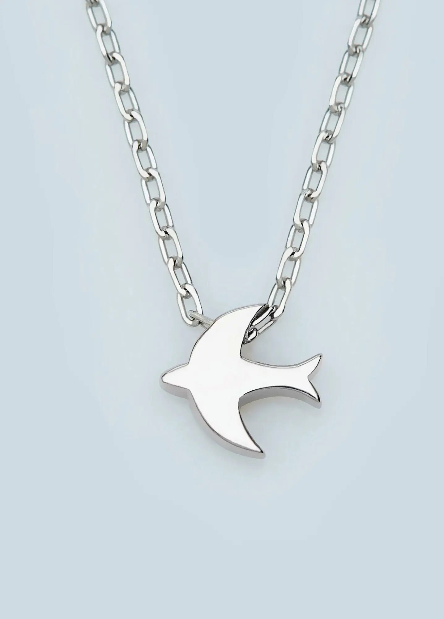 14K Gold Swallow Necklace | Solid Bird | Dainty | Tiny | Animal Pendant | Handmade Jewelry