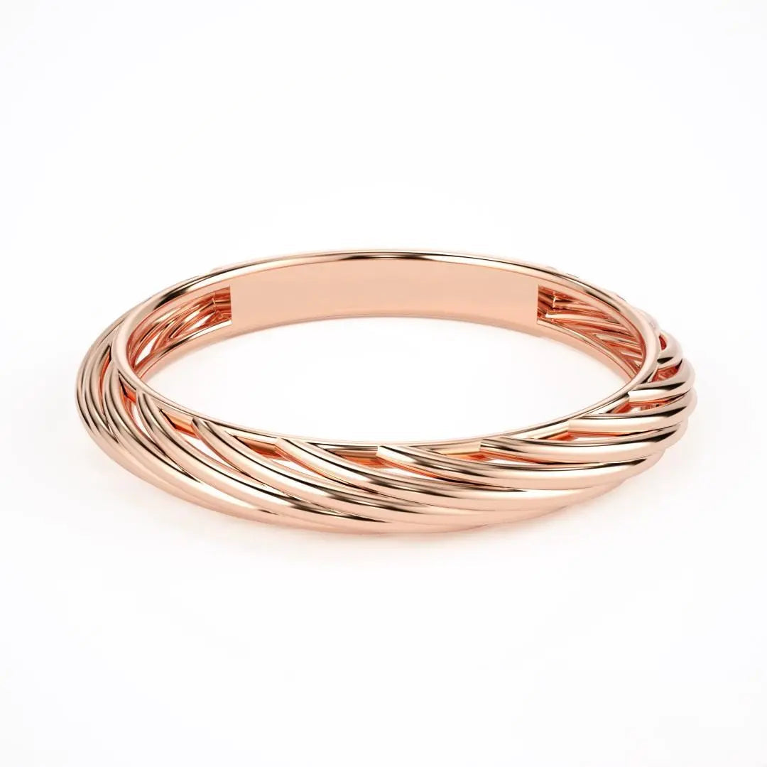 Gold Twist Ring Braided Twisted Rope Band Wedding Minimalist Stacking 14k Solid Unique Gift for Her Promise