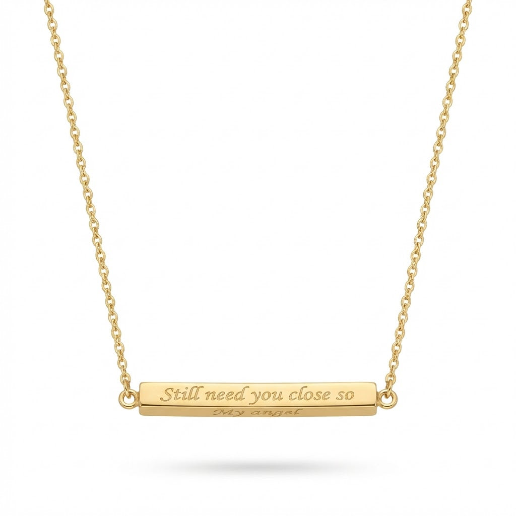 Eternal 4-Sided Bar Memorial Necklace
