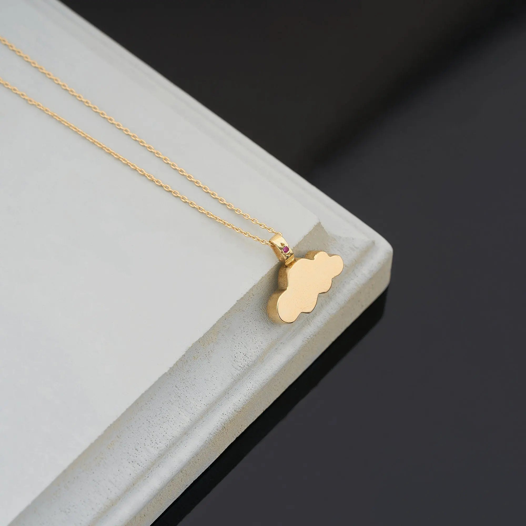 Cloud Urn Necklace Birthstone Silver Cremation Jewelry Custom Pendant for Human Pet Ashes Loss Gift