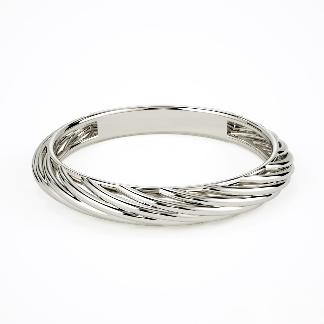 Gold Twist Ring Braided Twisted Rope Band Wedding Minimalist Stacking 14k Solid Unique Gift for Her Promise