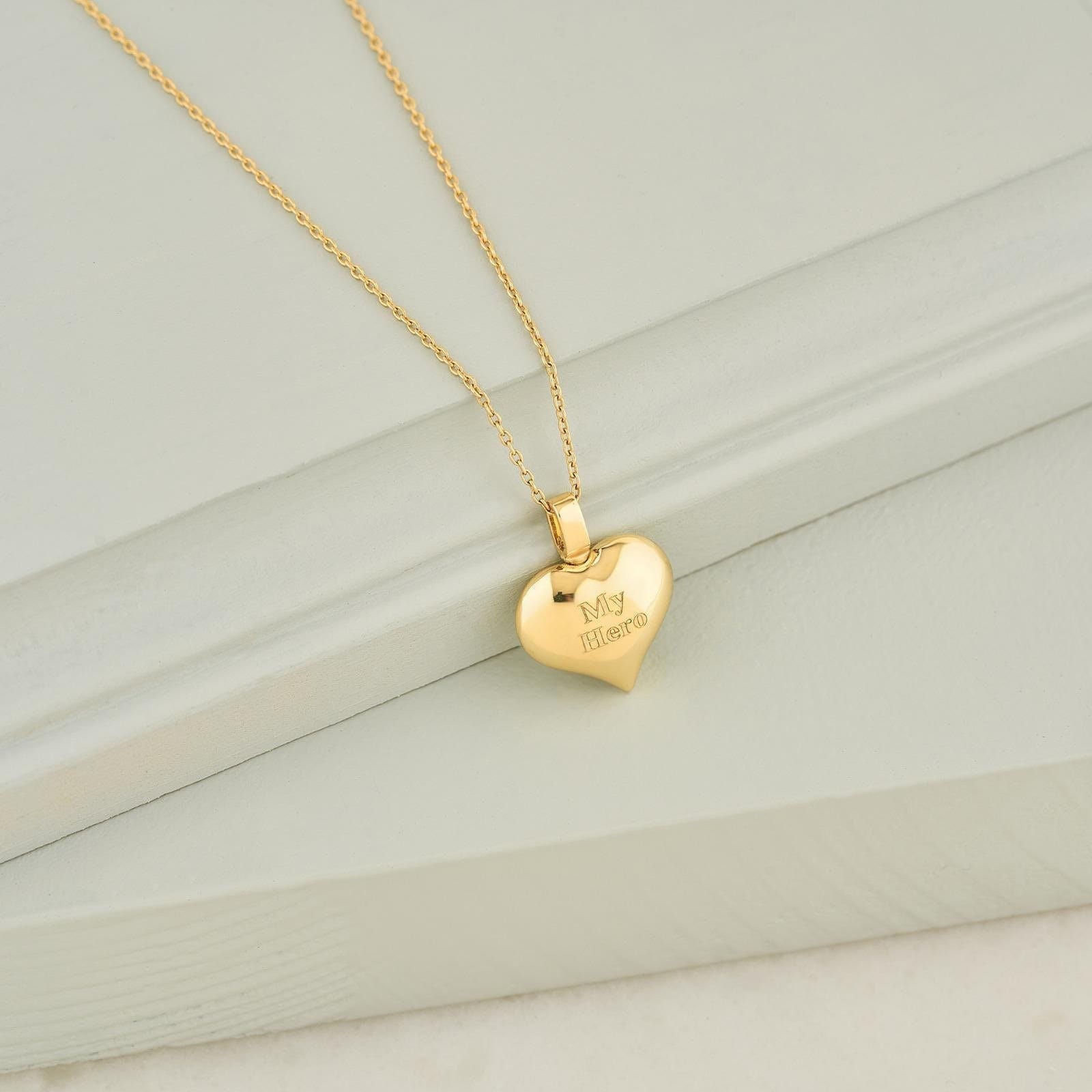 Cremation Jewelry Necklace Heart Urn Necklace For Ashes Gold Urn Necklace Pet Cremation Keepsake Necklace Urns For Ashes Heart Urn Pendant - Bright Fine Jewelry