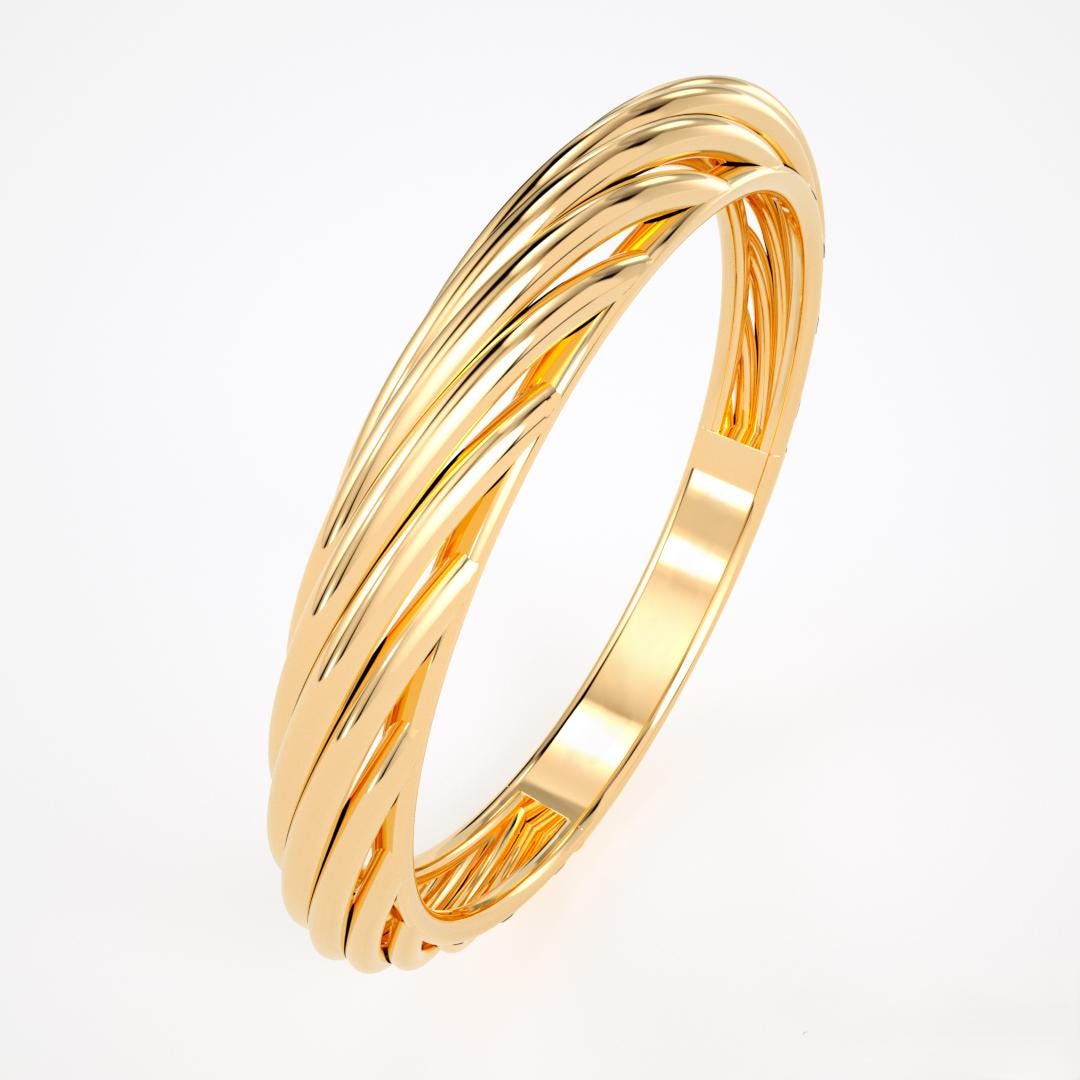 Gold Twist Ring Braided Twisted Rope Band Twisted Wedding Band Minimalist Stacking Ring 14k Solid Gold Ring Unique Gift for Her Promise Ring - Bright Fine Jewelry