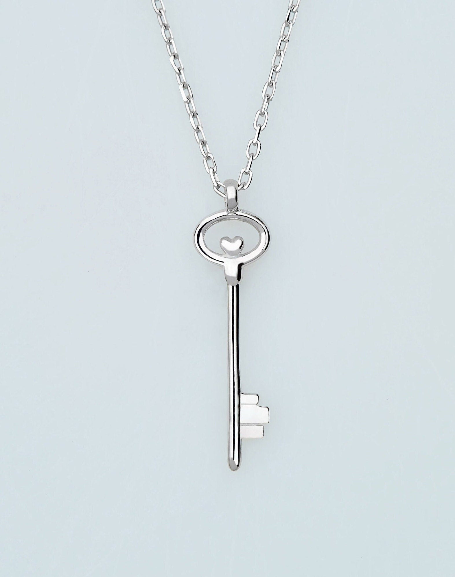 Key Necklace 14K Solid Gold | Dainty Pendant | Wedding Jewelry for Bridesmaids | Charm | Handmade