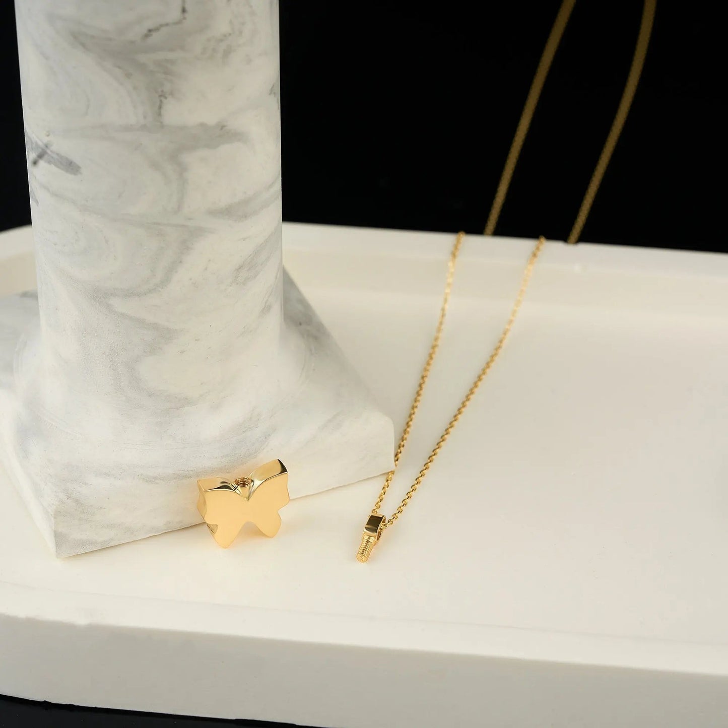 Butterfly Urn Necklace for Ashes Cremation Keepsake Jewelry Human or Pet Ash Holder Pendant Dad Mom Loss Memorial