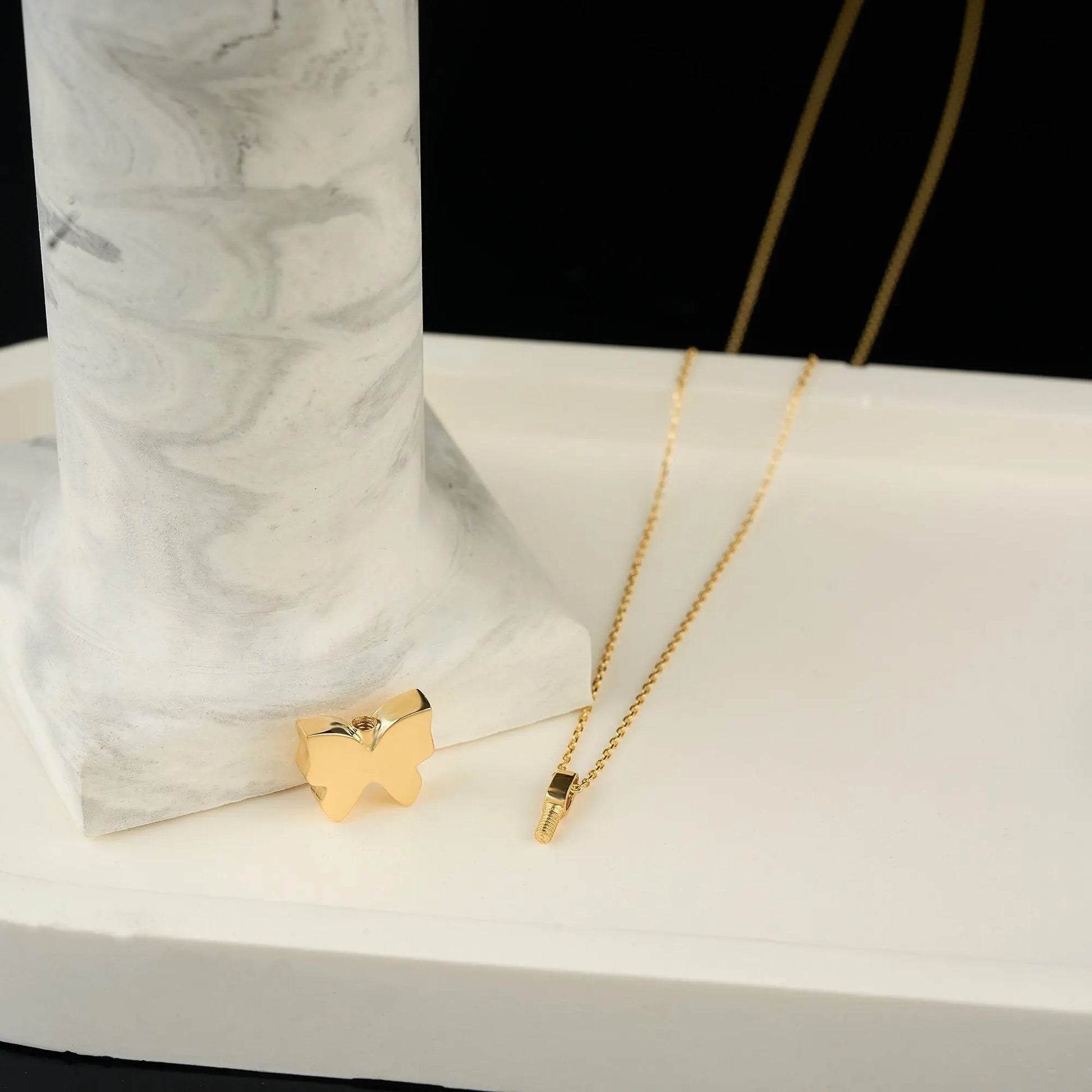 Butterfly Urn Necklace for Ashes Cremation Keepsake Jewelry Human or Pet Ash Holder Pendant Dad Mom Loss Memorial